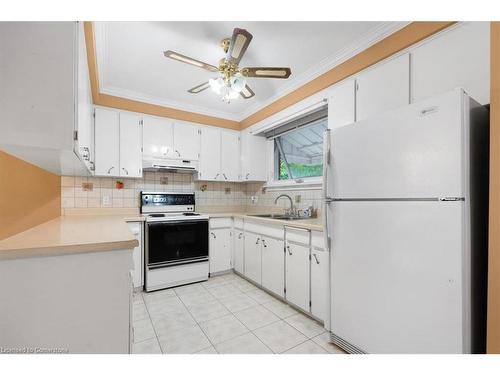 420 West 5Th Street, Hamilton, ON - Indoor Photo Showing Kitchen With Double Sink