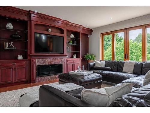 2659 2 Side Road, Burlington, ON - Indoor Photo Showing Living Room With Fireplace