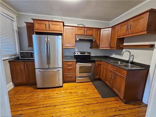 34 Connaught Avenue S, Hamilton, ON - Indoor Photo Showing Kitchen With Double Sink