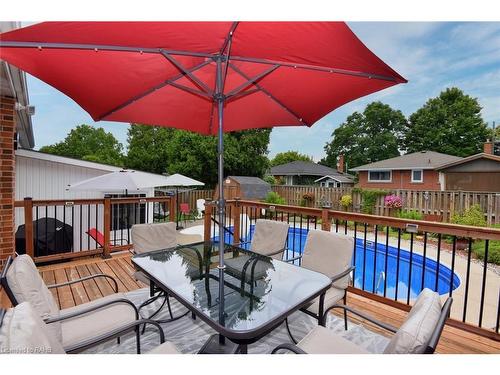 14 David Street, Dundas, ON - Outdoor With In Ground Pool With Deck Patio Veranda With Exterior