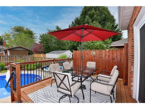 14 David Street, Dundas, ON - Outdoor With In Ground Pool With Deck Patio Veranda With Exterior