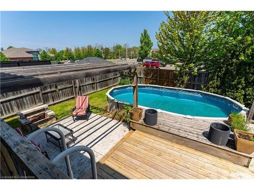 3 Muscat Drive, Grimsby, ON - Outdoor With Above Ground Pool With Backyard