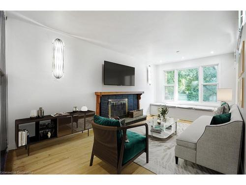 1 Northcliffe Avenue, Dundas, ON - Indoor Photo Showing Living Room With Fireplace