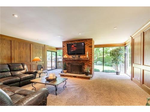 47 Woodend Drive, Carlisle, ON - Indoor Photo Showing Living Room With Fireplace