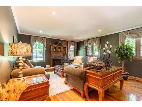 47 Woodend Drive, Carlisle, ON - Indoor Photo Showing Living Room With Fireplace