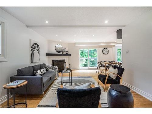 4107 Wheelwright Crescent, Mississauga, ON - Indoor Photo Showing Living Room With Fireplace