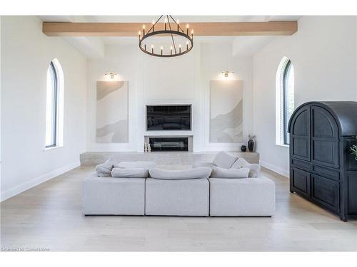 6084 Talbot Road, Cayuga, ON - Indoor Photo Showing Living Room With Fireplace