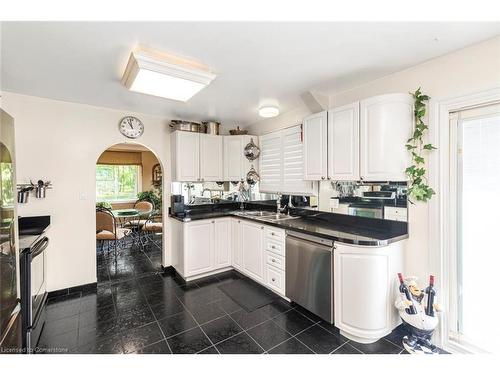 24 Harbinger Drive, Stoney Creek, ON - Indoor Photo Showing Kitchen With Double Sink