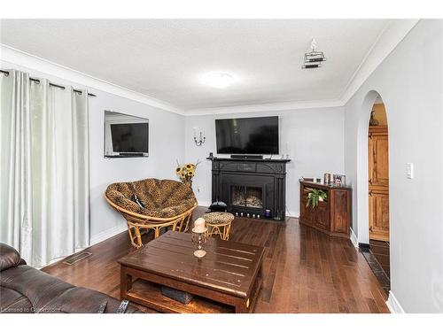 24 Harbinger Drive, Stoney Creek, ON - Indoor Photo Showing Living Room With Fireplace