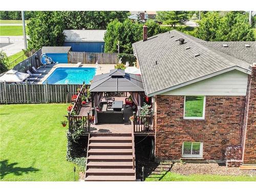 24 Harbinger Drive, Stoney Creek, ON - Outdoor With In Ground Pool