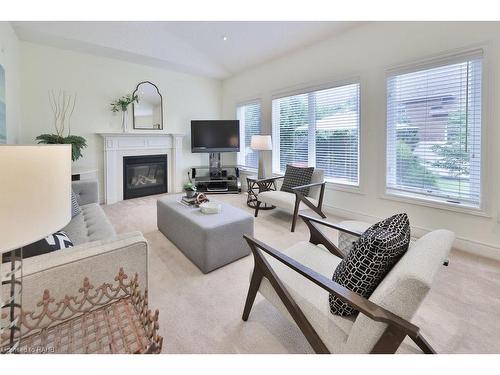 4268 Sarazen Drive, Burlington, ON - Indoor Photo Showing Living Room With Fireplace