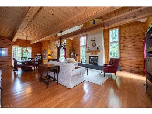 304399 South Line, Priceville, ON - Indoor Photo Showing Living Room With Fireplace