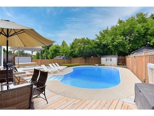 3 Suter Crescent, Dundas, ON - Outdoor With In Ground Pool With Deck Patio Veranda With Backyard