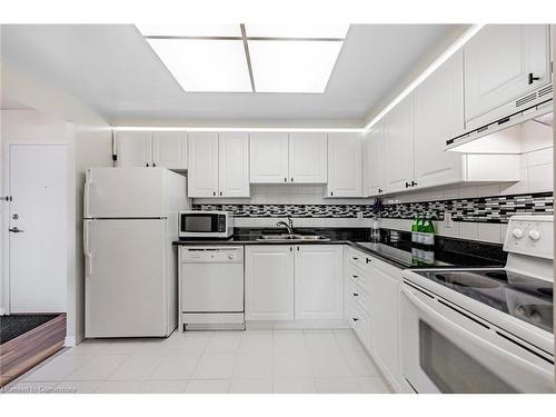 1014-135 Hillcrest Avenue, Mississauga, ON - Indoor Photo Showing Kitchen With Double Sink