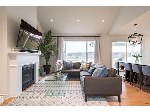 51075 Deeks Road S, Wainfleet, ON - Indoor Photo Showing Living Room With Fireplace