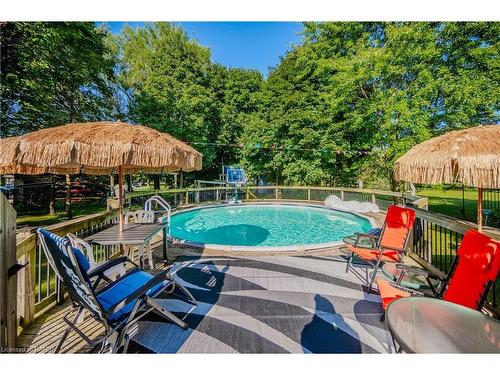 1930 West River Road, Cambridge, ON - Outdoor With Above Ground Pool With Backyard