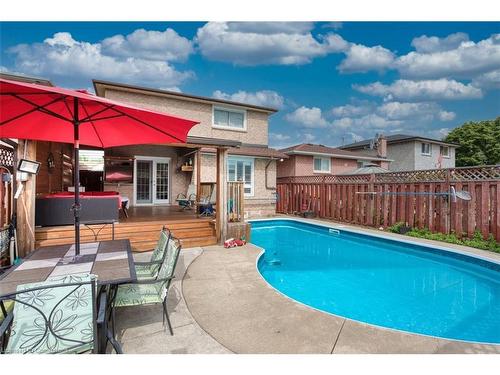 24 Spartan Avenue, Stoney Creek, ON - Outdoor With In Ground Pool