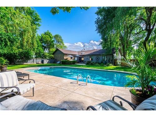 769 Old York Road, Burlington, ON - Outdoor With In Ground Pool With Backyard