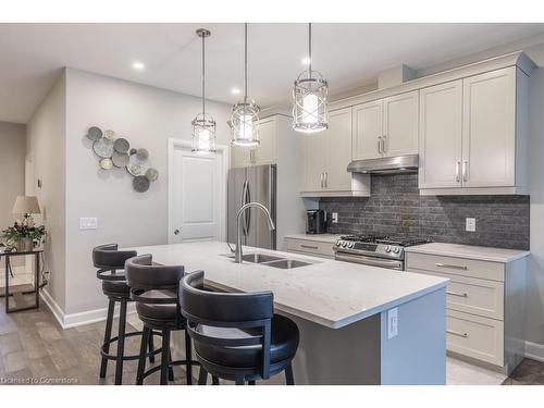 14 Campbell Street, Thorold, ON - Indoor Photo Showing Kitchen With Double Sink With Upgraded Kitchen