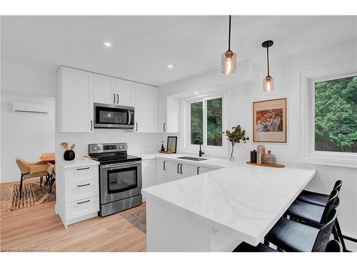 13 Delsey Street, Dundas, ON - Indoor Photo Showing Kitchen With Stainless Steel Kitchen With Upgraded Kitchen