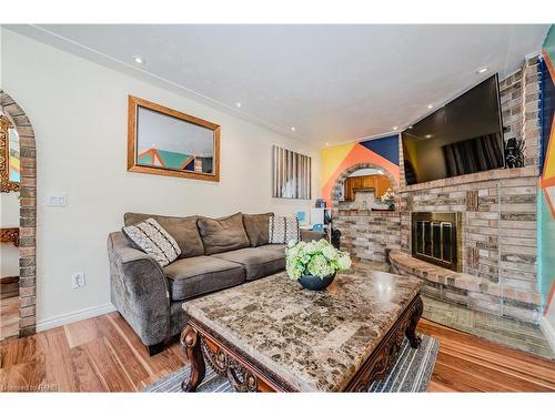 31 Kinrade Avenue, Hamilton, ON - Indoor Photo Showing Living Room With Fireplace