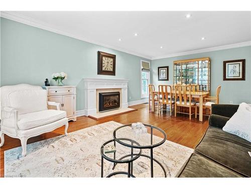 38 Parker Avenue, Ancaster, ON - Indoor Photo Showing Living Room With Fireplace