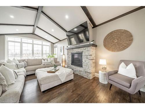 234 Burford-Delhi Townline Road, Scotland, ON - Indoor Photo Showing Living Room With Fireplace