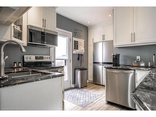 6 Peter Street, Hamilton, ON - Indoor Photo Showing Kitchen With Double Sink