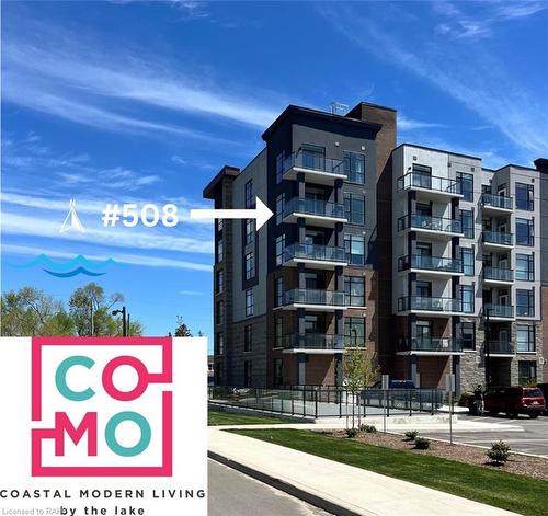 508-600 North Service Road, Stoney Creek, ON - Outdoor With Balcony With Facade