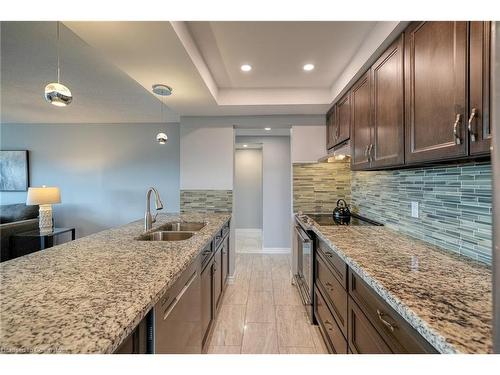 1506-120 Duke Street, Hamilton, ON - Indoor Photo Showing Kitchen With Double Sink With Upgraded Kitchen