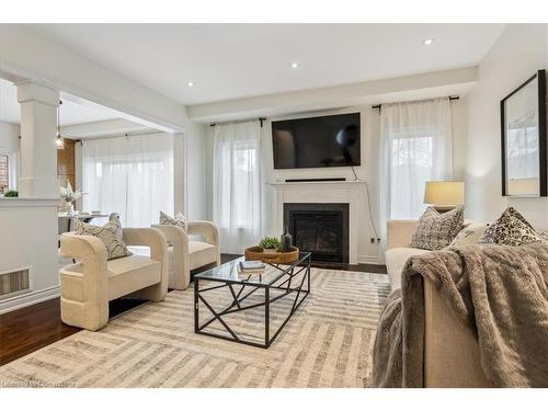 3099 Ferguson Drive, Burlington, ON - Indoor Photo Showing Living Room With Fireplace