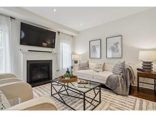 3099 Ferguson Drive, Burlington, ON - Indoor Photo Showing Living Room With Fireplace