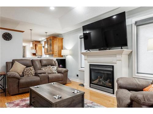 66 Abraham Drive, Stratford, ON - Indoor Photo Showing Living Room With Fireplace