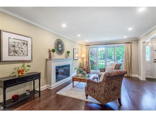 4173 Corrine Court, Burlington, ON - Indoor Photo Showing Living Room With Fireplace