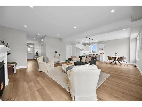 175 Pike Creek Drive, Cayuga, ON - Indoor Photo Showing Living Room With Fireplace