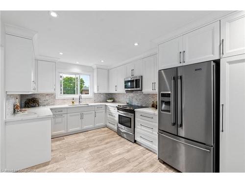 24 Cumberland Street, Brantford, ON - Indoor Photo Showing Kitchen With Stainless Steel Kitchen With Upgraded Kitchen