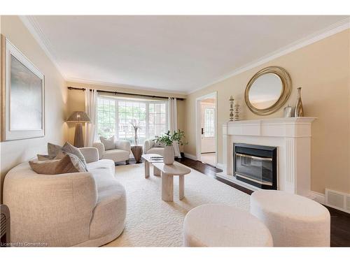 306 Oakwood Court, Burlington, ON - Indoor Photo Showing Living Room With Fireplace