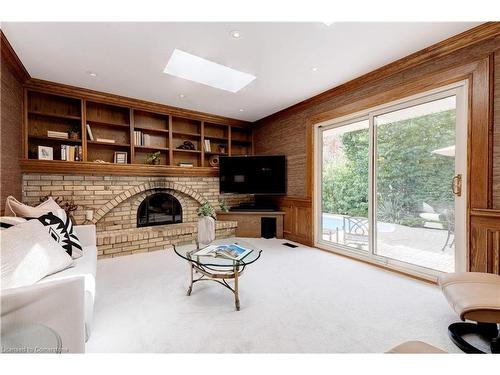 306 Oakwood Court, Burlington, ON - Indoor Photo Showing Living Room With Fireplace