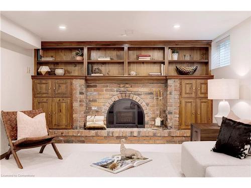 306 Oakwood Court, Burlington, ON - Indoor Photo Showing Living Room With Fireplace