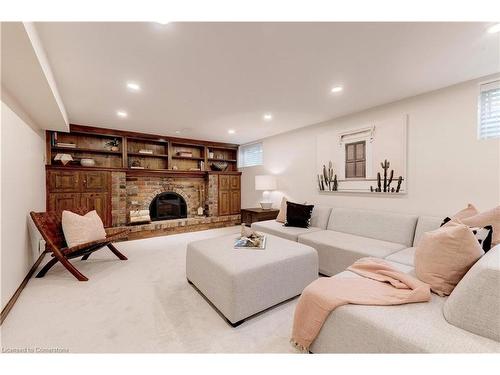 306 Oakwood Court, Burlington, ON - Indoor Photo Showing Living Room With Fireplace