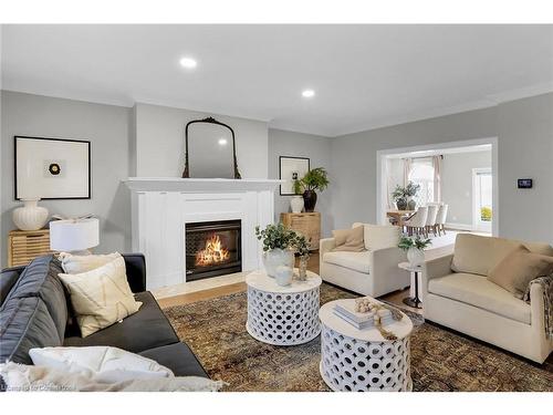 45 Lakegate Drive, Stoney Creek, ON - Indoor Photo Showing Living Room With Fireplace