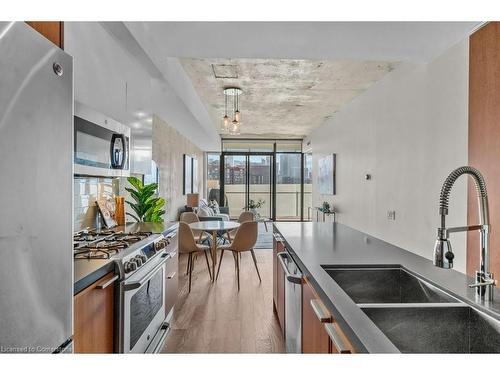 703-25 Stafford Street, Toronto, ON - Indoor Photo Showing Kitchen With Double Sink