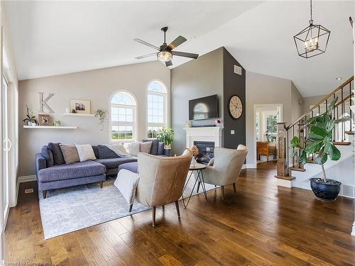 1414 Sandusk Road, Jarvis, ON - Indoor Photo Showing Living Room With Fireplace