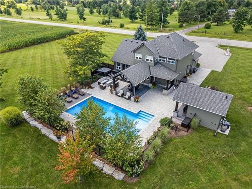 1414 Sandusk Road, Jarvis, ON - Outdoor With In Ground Pool With View