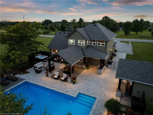 1414 Sandusk Road, Jarvis, ON - Outdoor With In Ground Pool With View