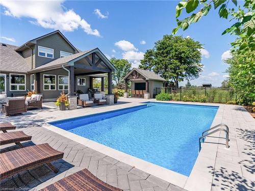 1414 Sandusk Road, Jarvis, ON - Outdoor With In Ground Pool With Deck Patio Veranda