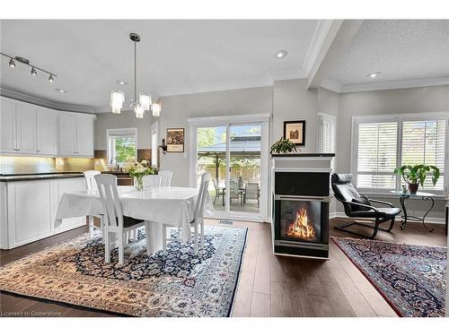 1151 Lockhart Road, Burlington, ON - Indoor Photo Showing Dining Room With Fireplace