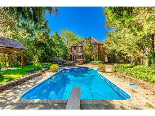 341 Acacia Court, Oakville, ON - Outdoor With In Ground Pool With Backyard