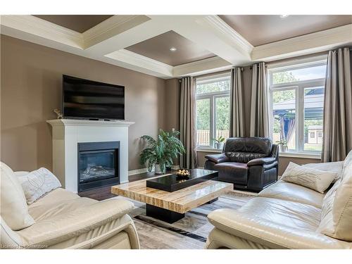 186 Millen Road, Hamilton, ON - Indoor Photo Showing Living Room With Fireplace