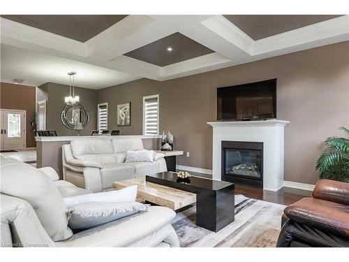 186 Millen Road, Hamilton, ON - Indoor Photo Showing Living Room With Fireplace